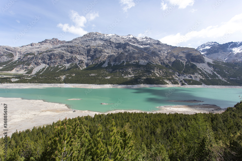 Landscape view of Cancano lakes