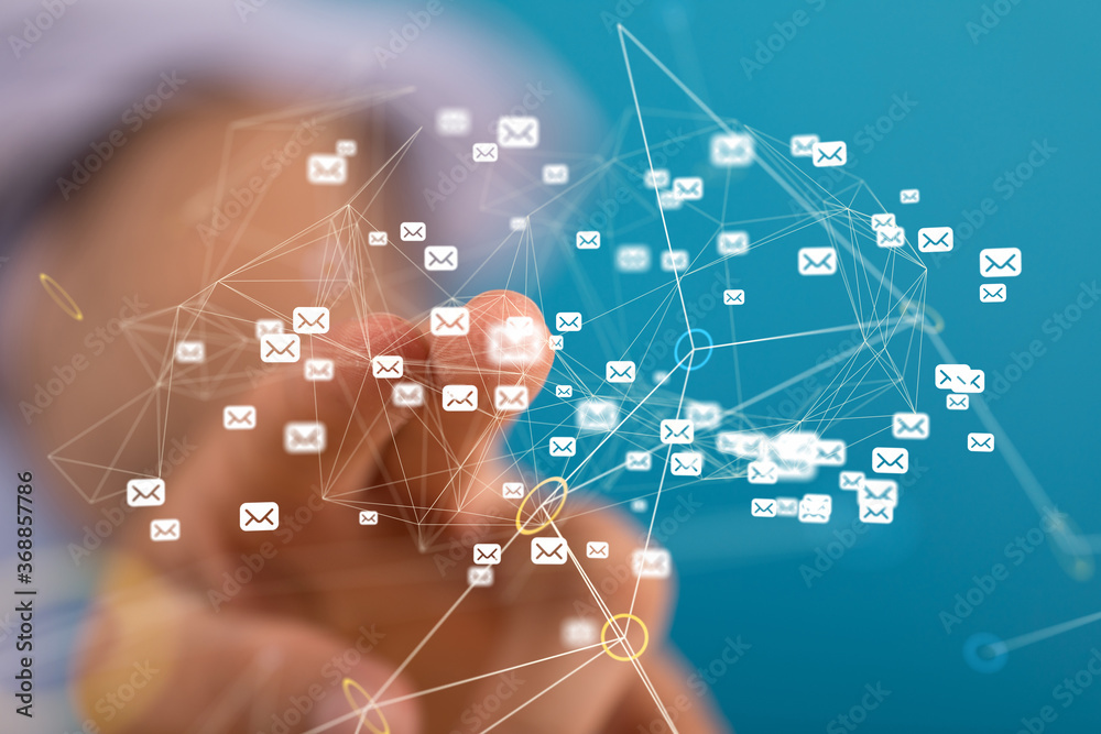 mailing communication support contact concept service mailing communication support contact concept service