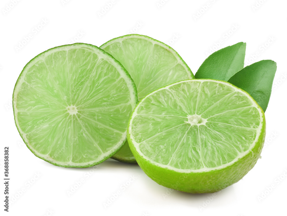 Limes isolated on a white background Limes isolated on a white background