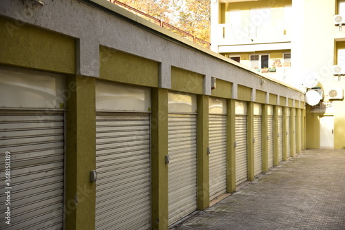 Garages in a row