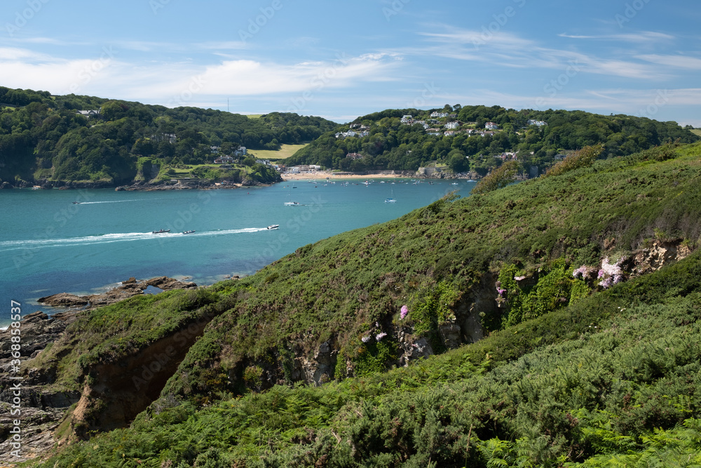 South Sands at the entrance to the Salcombe Estuary, South Devon, UK