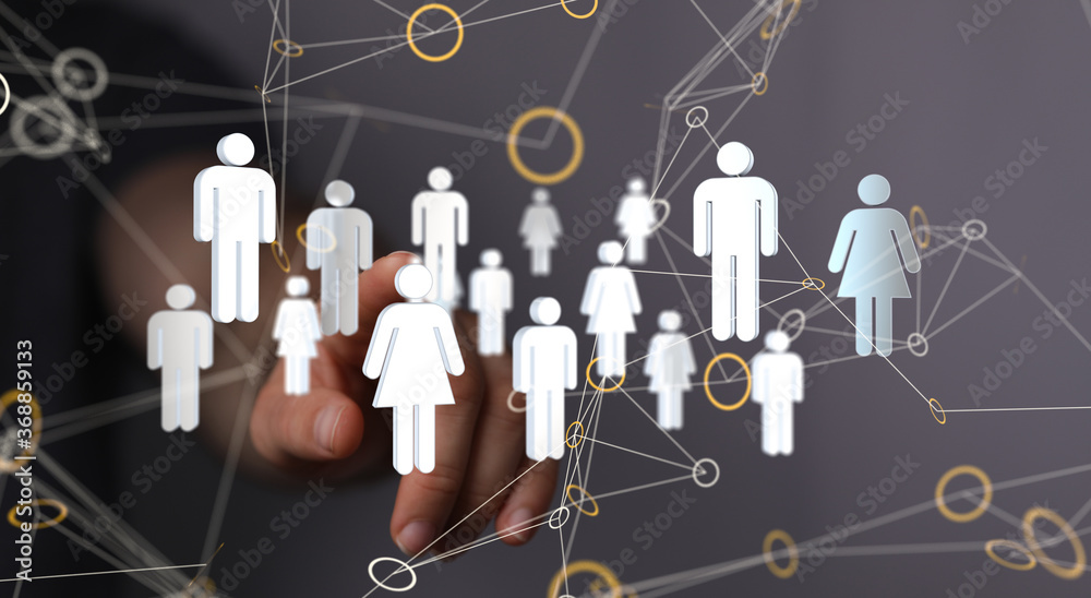 network people silhouettes network team.