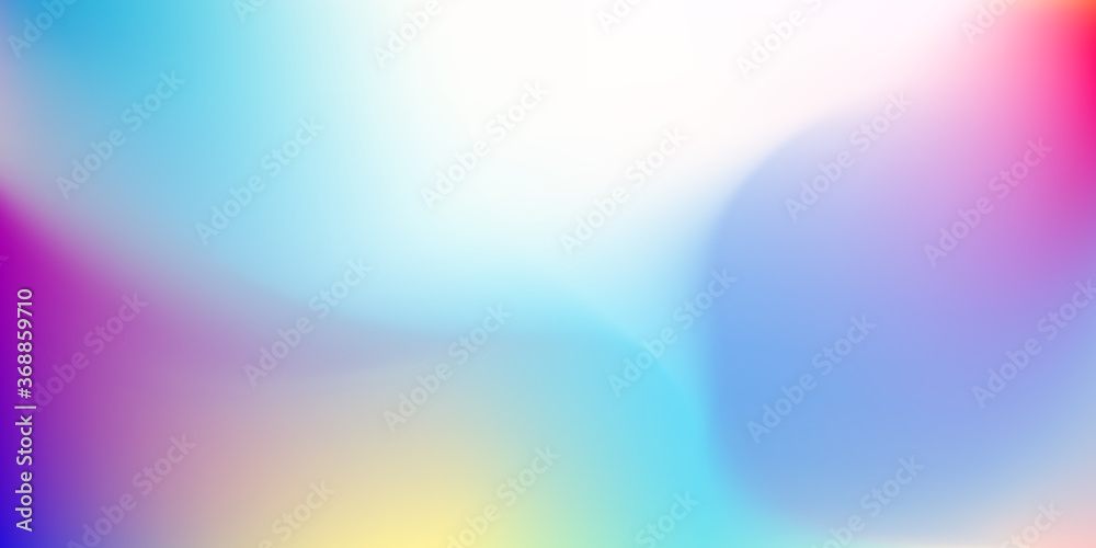 Abstract Blurred white blue teal pink purple background. Soft light gradient backdrop with place for text. Vector illustration for your graphic design, banner, poster or wallpapers