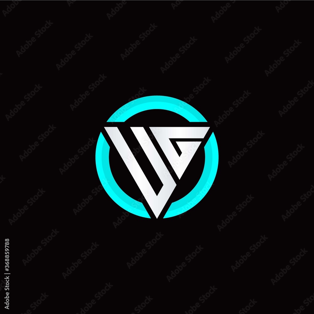 U G initial logo modern triangle with circle U G initial logo modern triangle with circle
