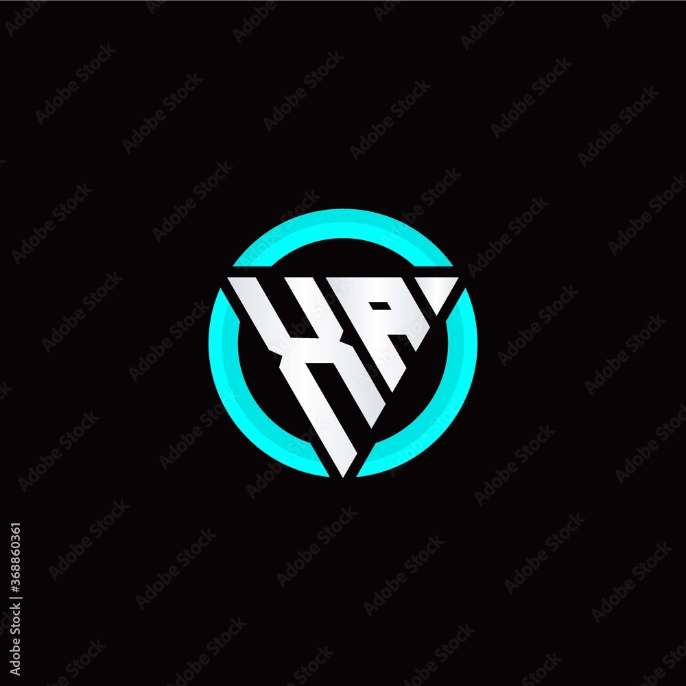 X A initial logo modern triangle with circle X A initial logo modern triangle with circle