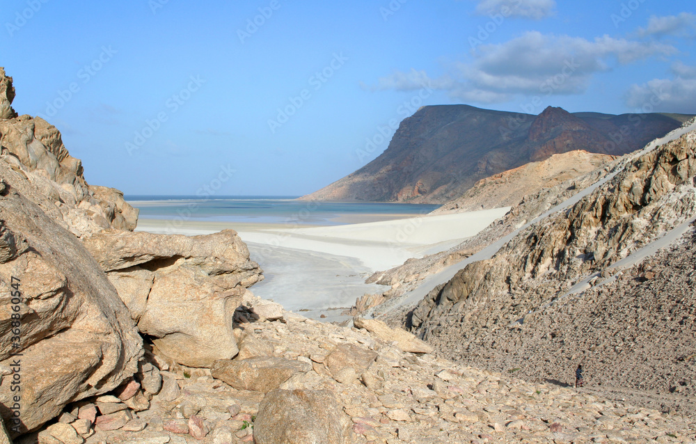 Detwah lagoon on the island of Socotra, yemen, a UNESCO World heritge Site and Ramsar wetland of international importance