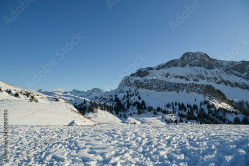 Snowy Oberbauenstock peak as seen from Niederbauen above the Emmetten village photo