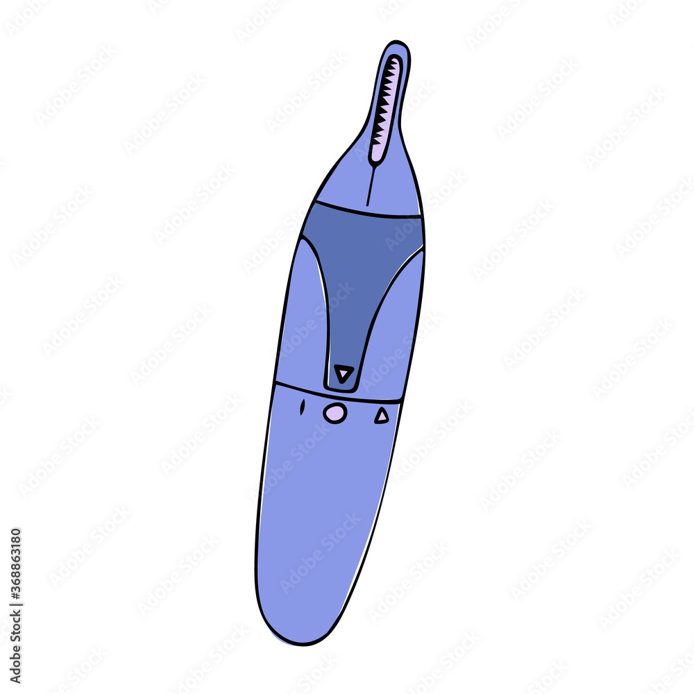 Trimmer cartoon blue color icon Trimmer cartoon blue color icon