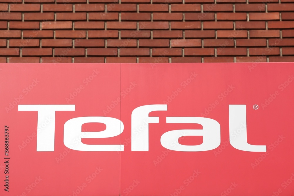 Tournus, France - July 5, 2020: Tefal logo on a wall. Tefal is a French  cookware and small appliance manufacturer owned by Groupe SEB Stock Photo |  Adobe Stock