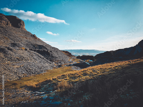 mountain landscape with blue sky