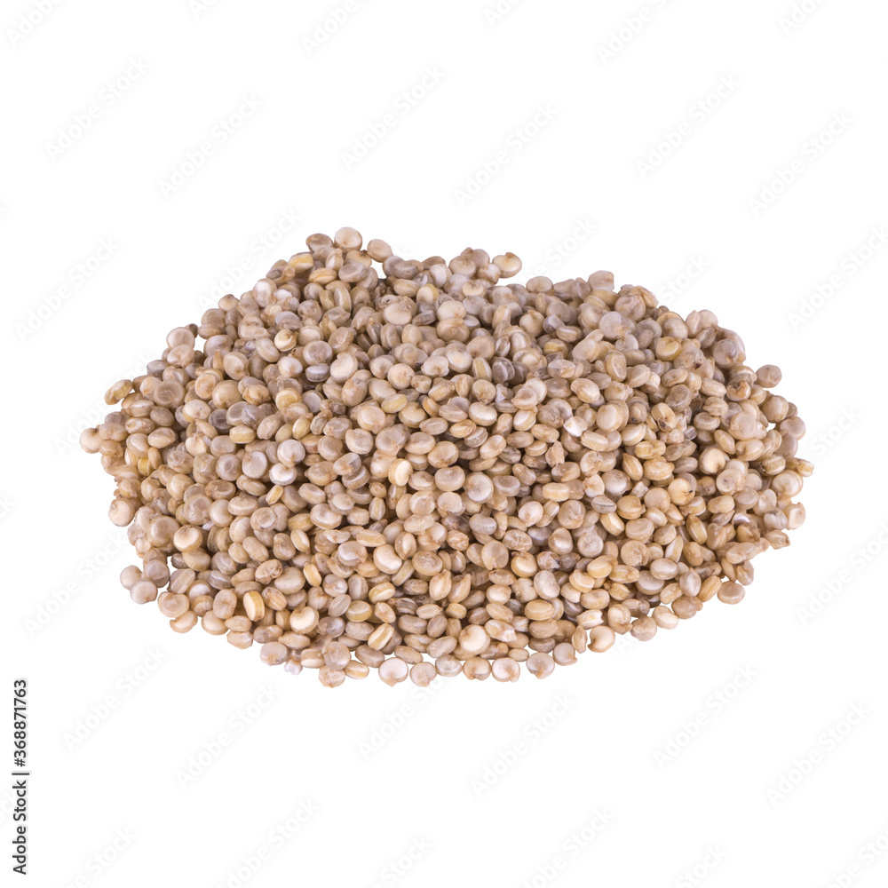 quinoa seeds stacked in a bunch and isolated on white background, macro photo with seeds texture quinoa seeds stacked in a bunch and isolated on white background, macro photo with seeds texture