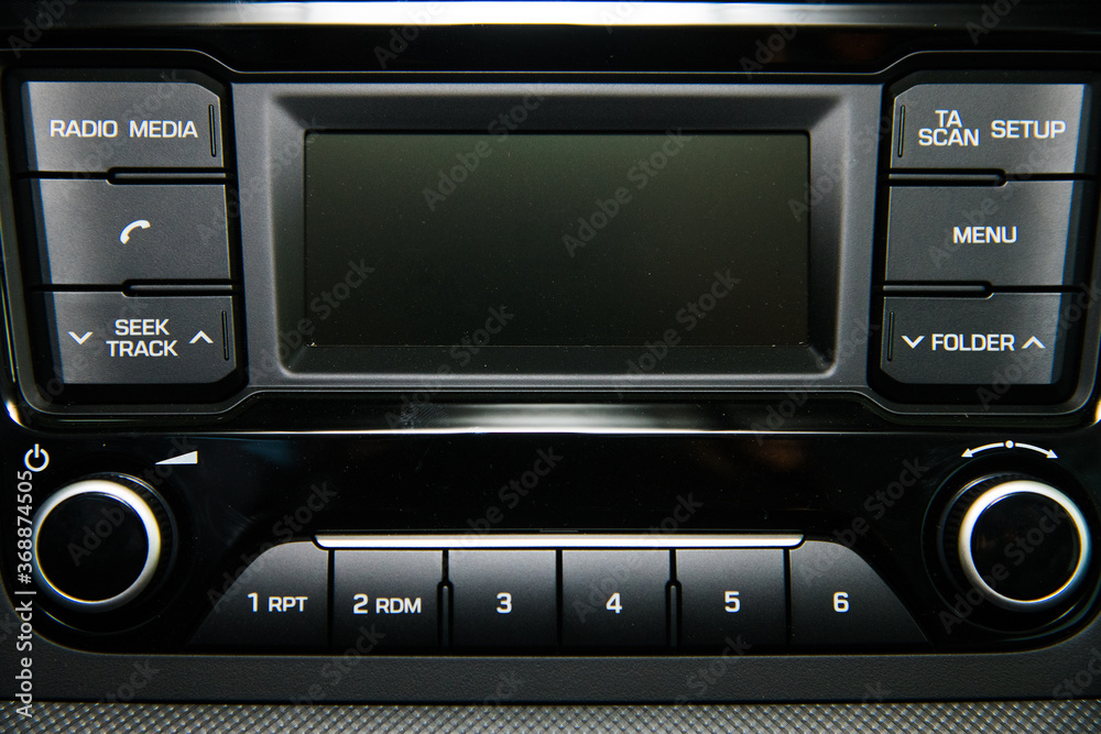 Fototapeta premium Car dashboard with multifunctional display