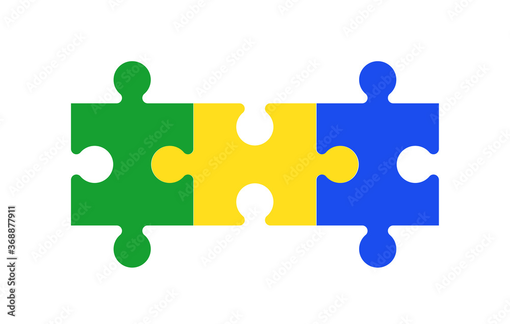 Colorful Puzzle - Business Solition Concept Colorful Puzzle - Business Solition Concept