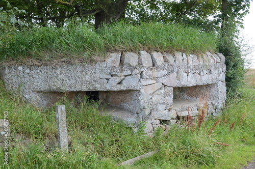 Fotografie Lookout posts on edge of derelict First and Second World War military airbase at
