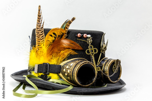 Steampunk Style Top Hat with Goggles