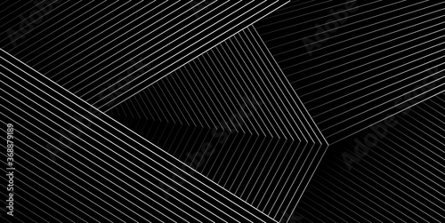 Opart abstract background with diagonal lines. Stylish monochrome striped texture with 3d effect.
