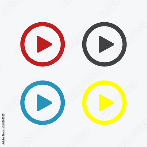 Free Download Illustration of color Play Rounded Button - GFXLoad
