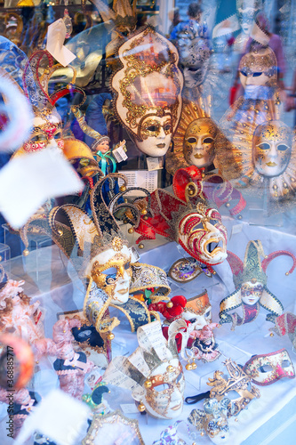Venetian masks for sale . Price for masks in Venice . Masks for carnival in Venezia