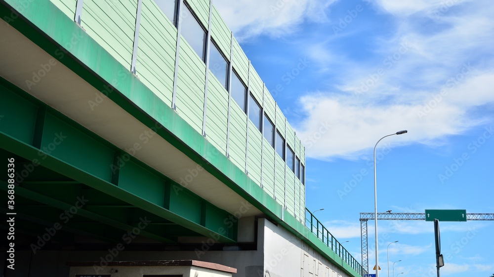 Fototapeta premium Modern road and road infrastructure. Empty road background in the city.