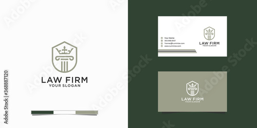 symbol Law Firm,Law Office, Lawyer services, Luxury vintage crest logo, Vector logo and business cad