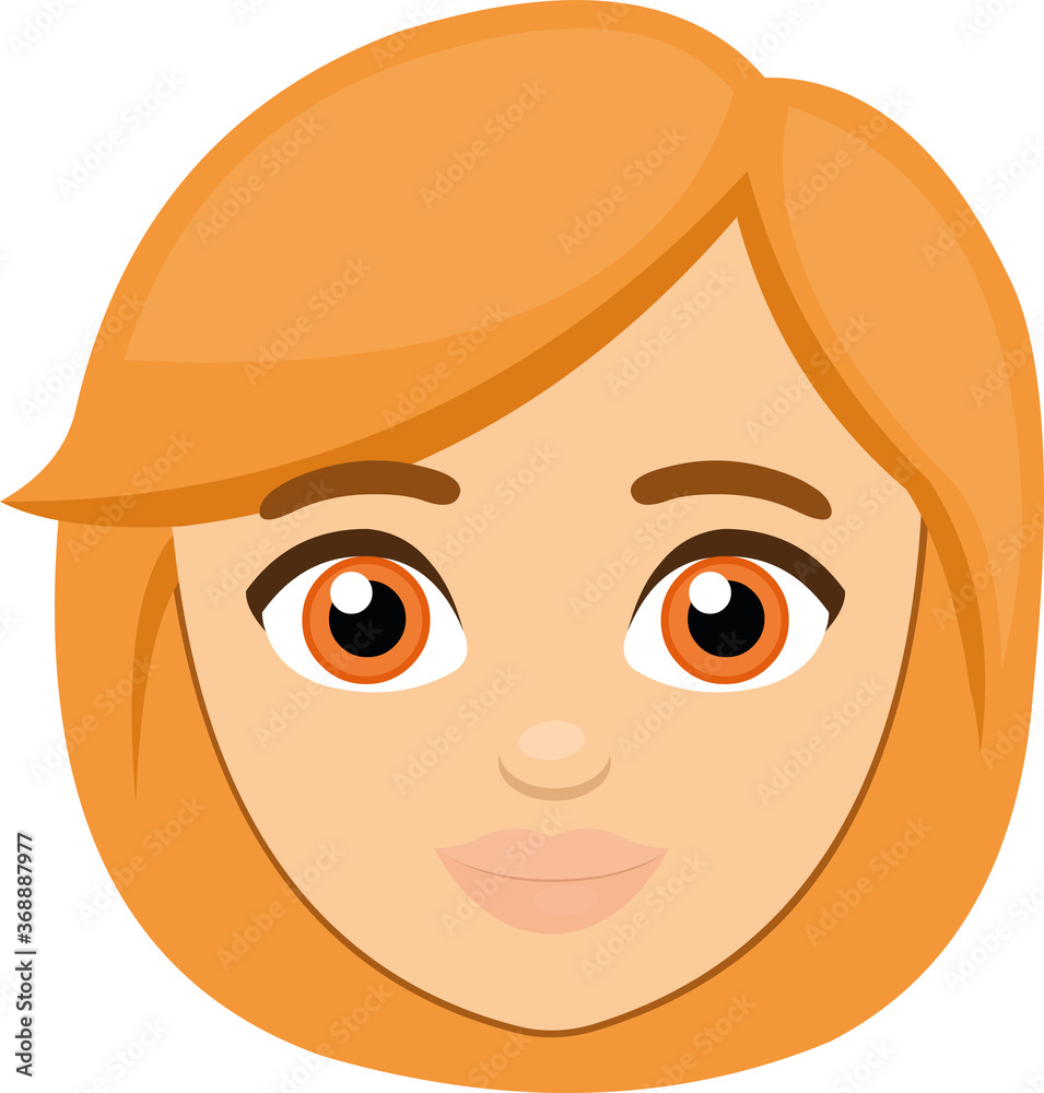 Vector illustration of a woman's face cartoon Vector illustration of a woman's face cartoon