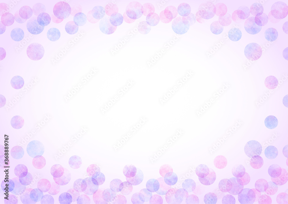 watercolor style polka dot frame