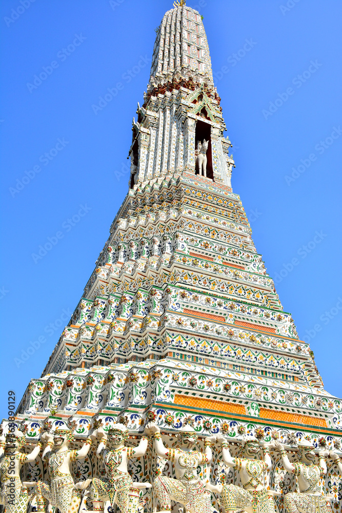 Wat Arun facade in Bangkok, Thailand