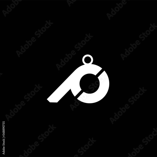 P Whistle logo design vector image