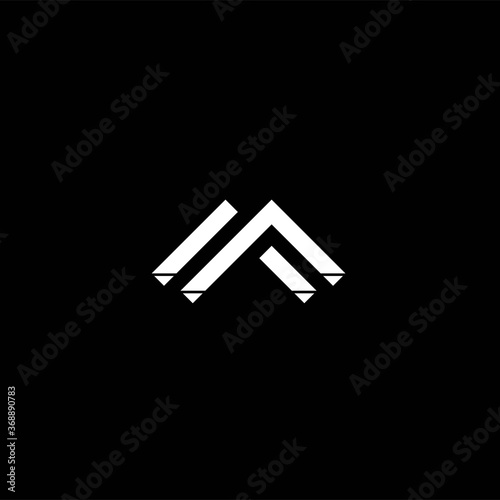 MF letter logo design with black background in illustrator, cube logo, vector logo, modern alphabet font overlap style. calligraphy designs for logo