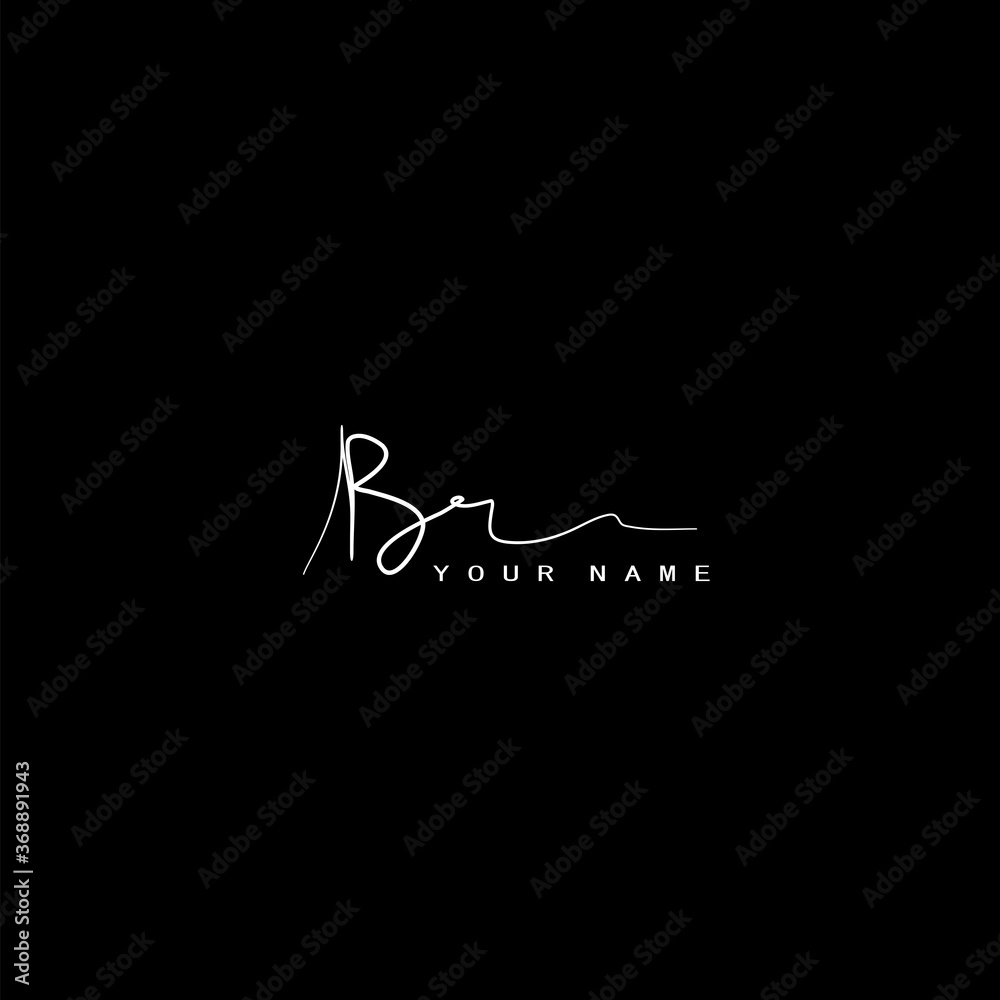 Signature Logo B and R, BR Initial letter. Handwriting calligraphic signature logo template design. Signature Logo B and R, BR Initial letter. Handwriting calligraphic signature logo template design.