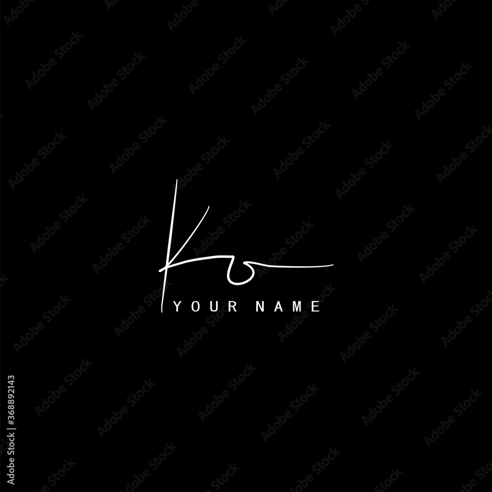 Signature Logo K and O, KO Initial letter. Handwriting calligraphic signature logo template design. Signature Logo K and O, KO Initial letter. Handwriting calligraphic signature logo template design.