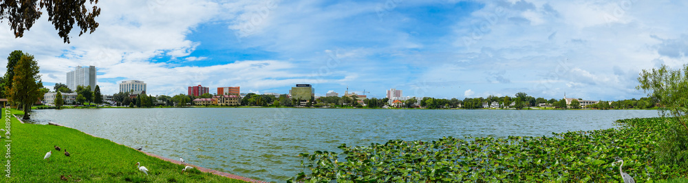 Lake Morton at city center of lakeland Florida