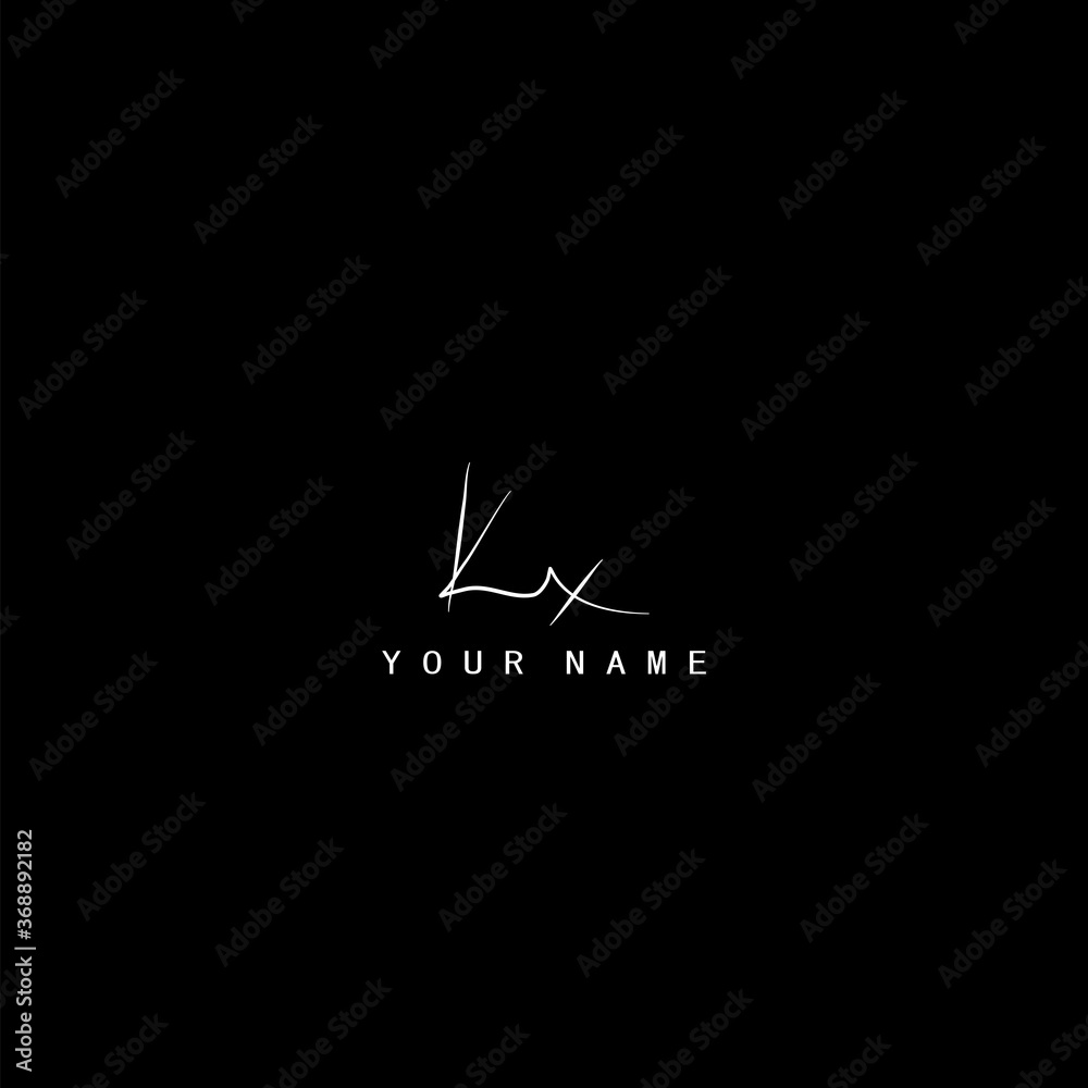 Signature Logo K and X, KX Initial letter. Handwriting calligraphic signature logo template design. Signature Logo K and X, KX Initial letter. Handwriting calligraphic signature logo template design.