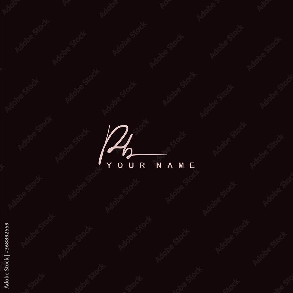 Signature Logo R and B, RB Initial letter logo sign. Signature Logo R and B, RB Initial letter logo sign.