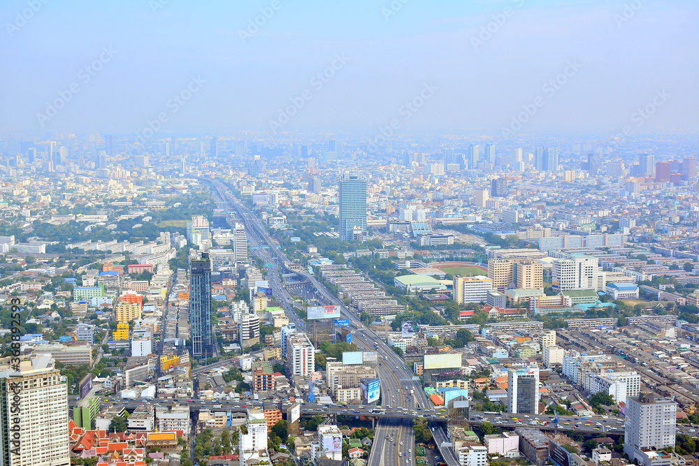 Overview of Bangkok City in Bangkok, Thailand Overview of Bangkok City in Bangkok, Thailand