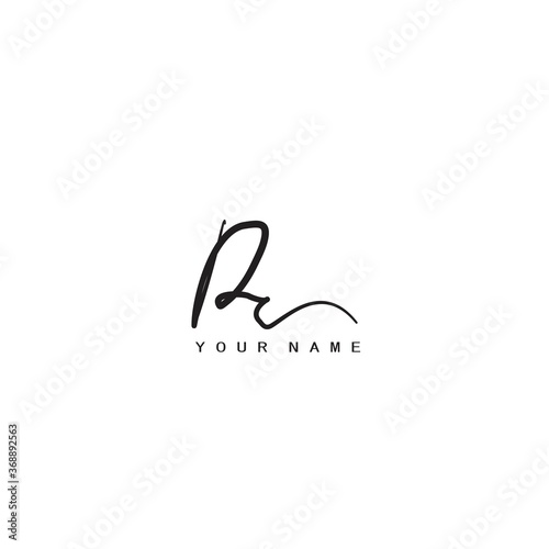 Signature Logo R and C, RC Initial letter logo sign.