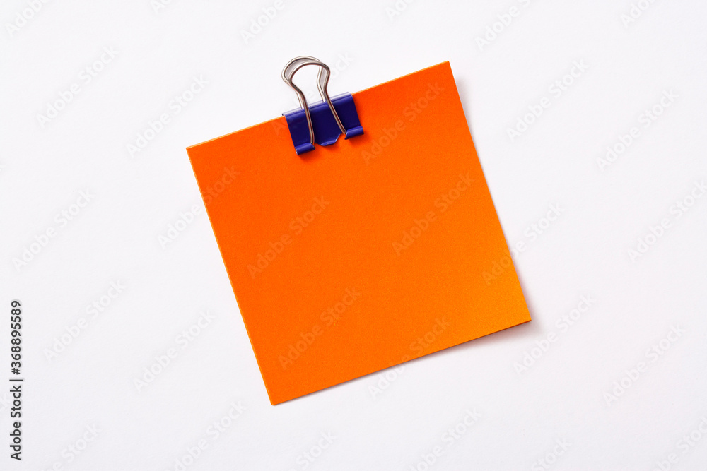 note paper and clip isolated on white background
note paper and clip isolated on white background