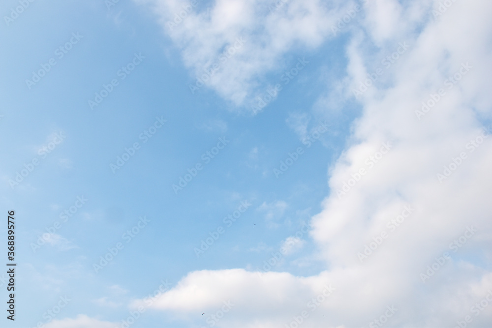 Bright Blue sky with white cloud. Beautiful sky background and wallpaper. Clear day and good weather in the morning. Bright Blue sky with white cloud. Beautiful sky background and wallpaper. Clear day and good weather in the morning.