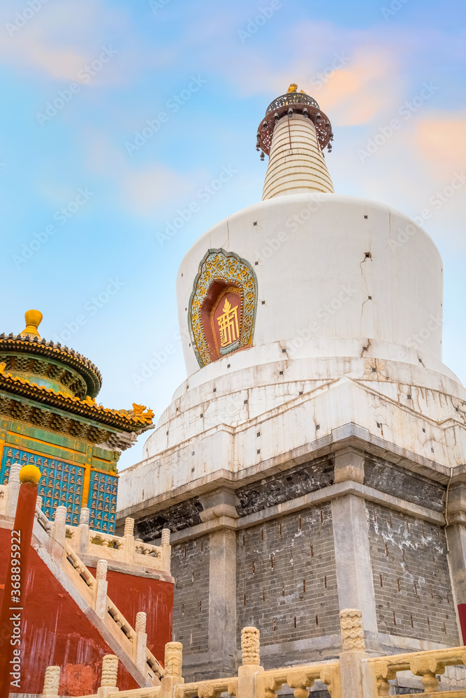 Yongan temple (Temple of Everlasting Peace) situated in the heart of Beihai park in Jade Flower Island. It's home to the White Dagoba - one of the most sacred Dagobas in Beijing