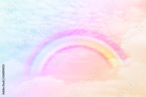 Wallpaper Mural Fantasy magical landscape the rainbow on sky abstract with a pastel colored background and wallpaper.   Torontodigital.ca