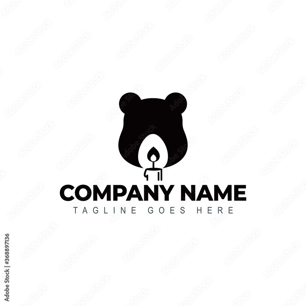 Ilustration vector graphic of bear and wax logo protector Ilustration vector graphic of bear and wax logo protector