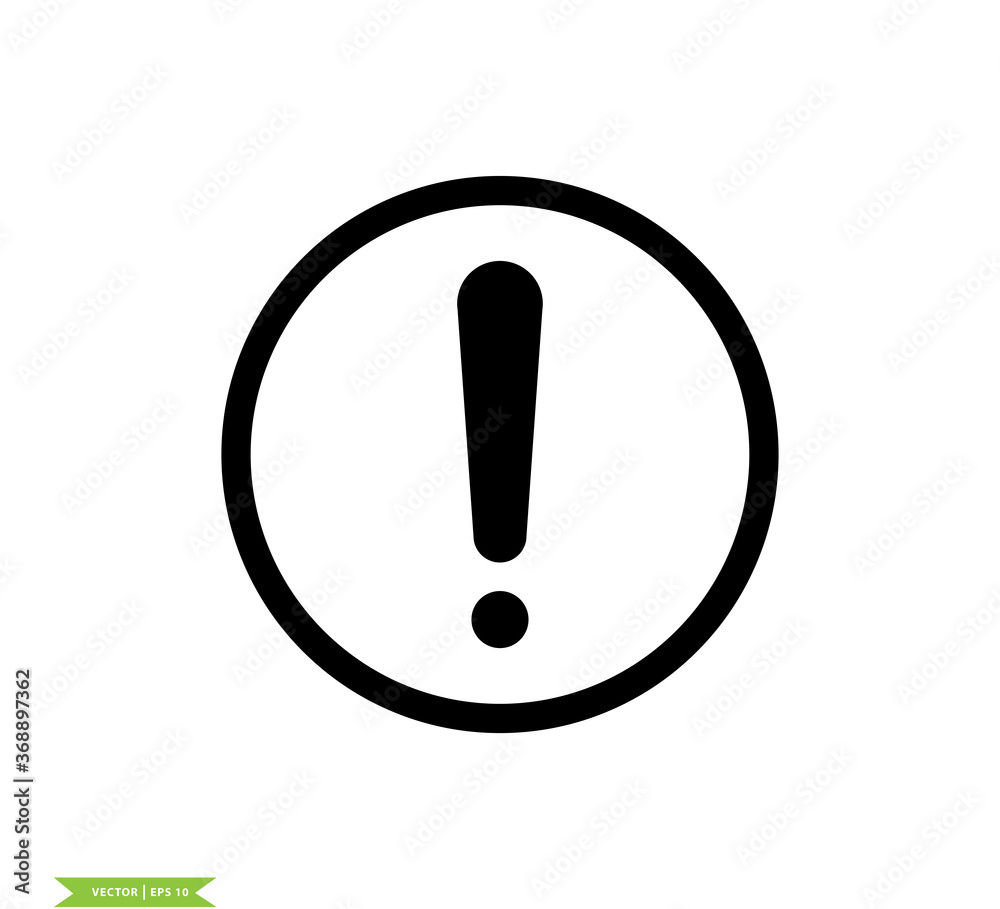 Attention icon vector logo design template Attention icon vector logo design template