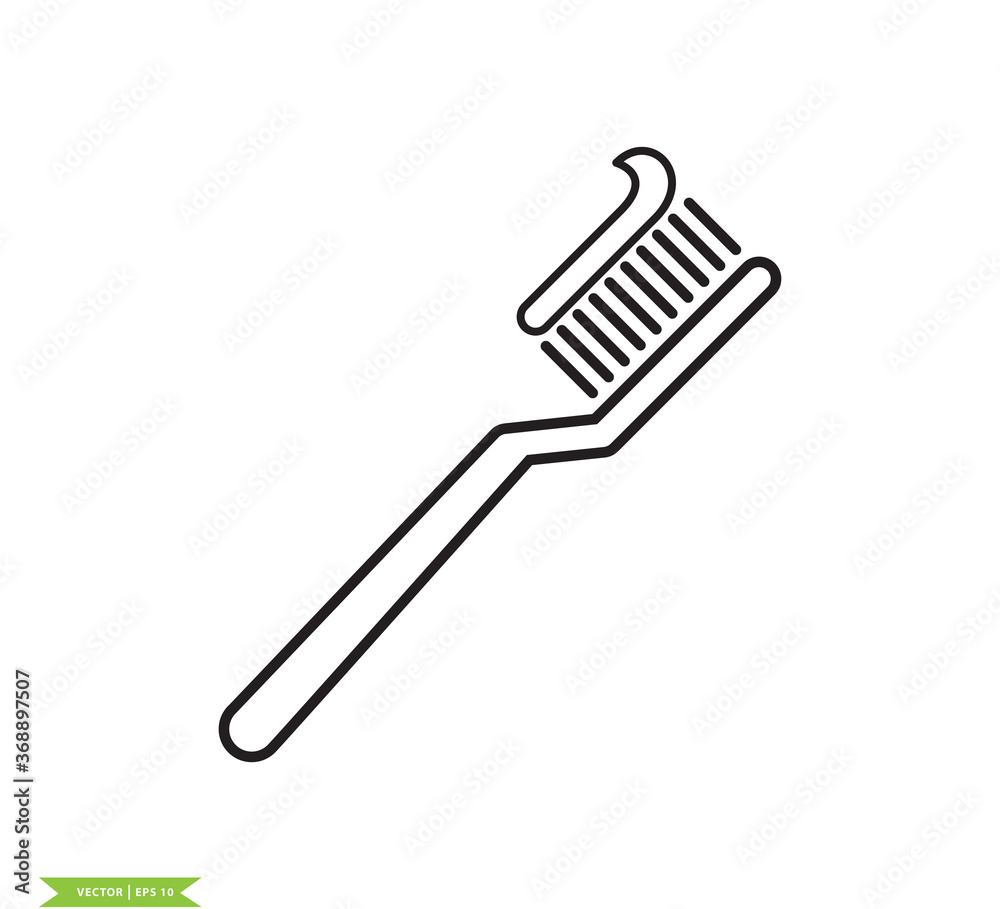 Tooth brush icon vector logo design template Tooth brush icon vector logo design template