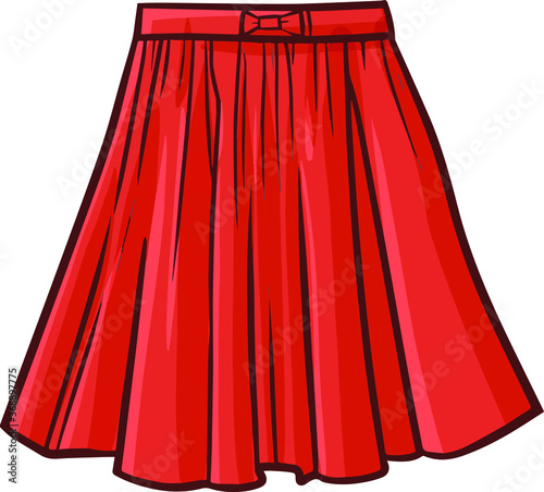 Funny and cute red skirt for fashioanable woman