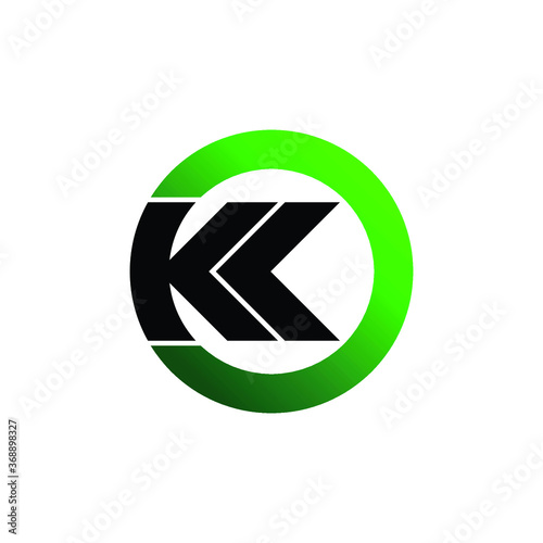Free Download Letter KK circle simple logo design vector - GFXLoad