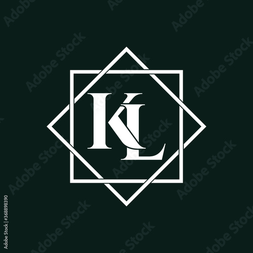 Letter KL luxury logo design vector