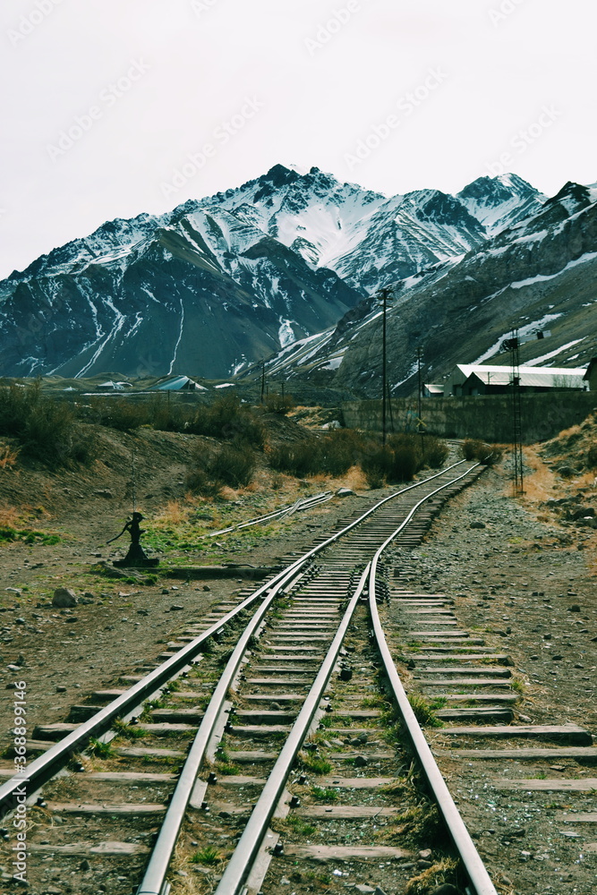 Fototapeta premium railway in the mountains