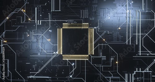 cpu on mother board design in CG
