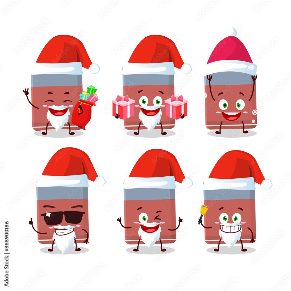 Santa Claus emoticons with eraser cartoon character