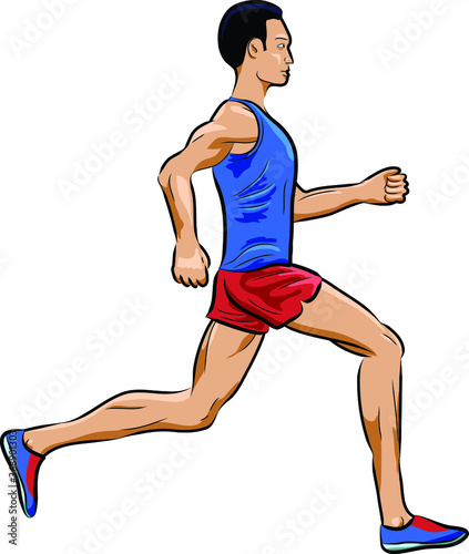 Running man vector illustration